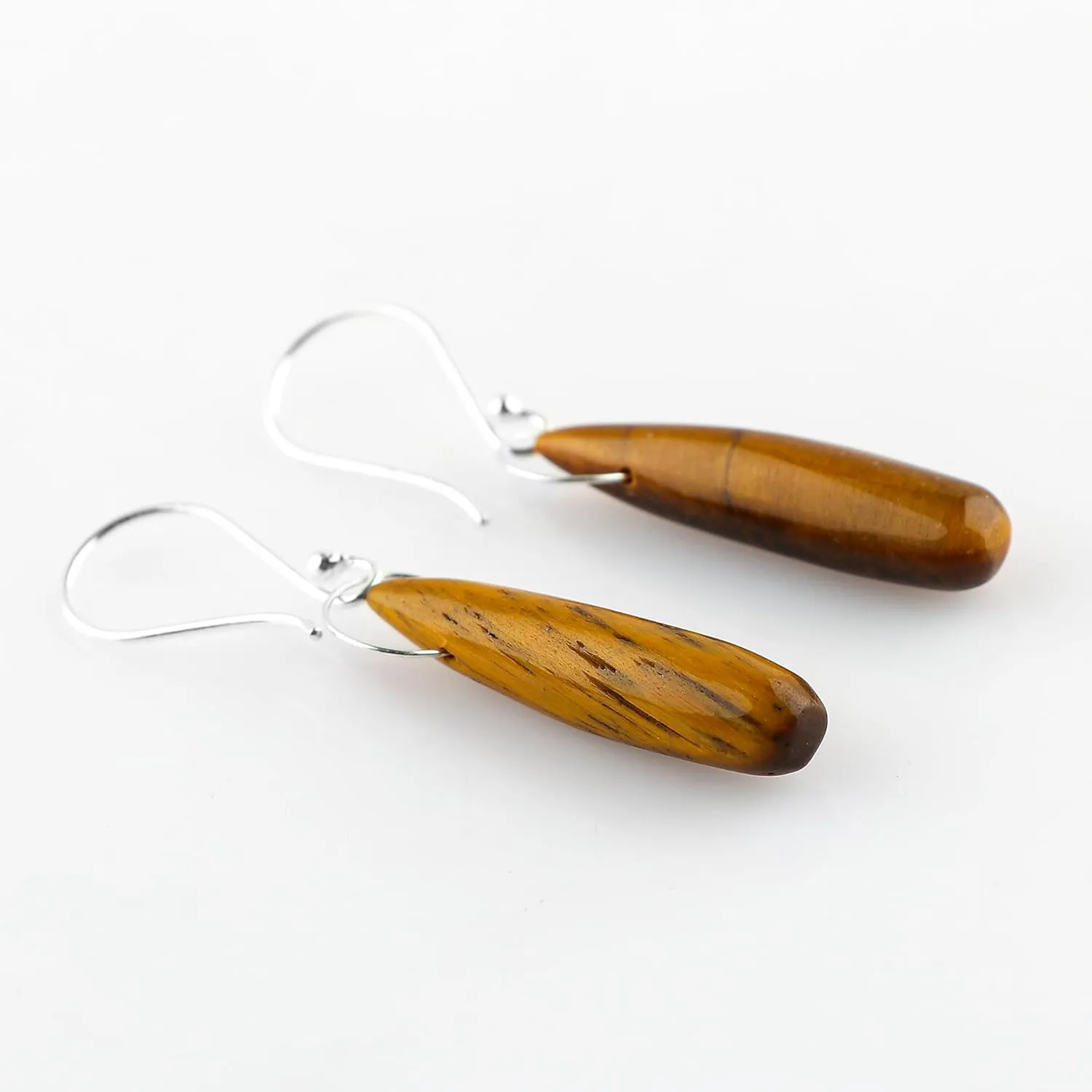 Natural Tiger Eye Gemstones Earrings, Handmade Earrings, 925 Sterling Silver Jewelry, Healing Crystals, AAA Grade Stones, Birthday Daughter Mothers day Gift for Women