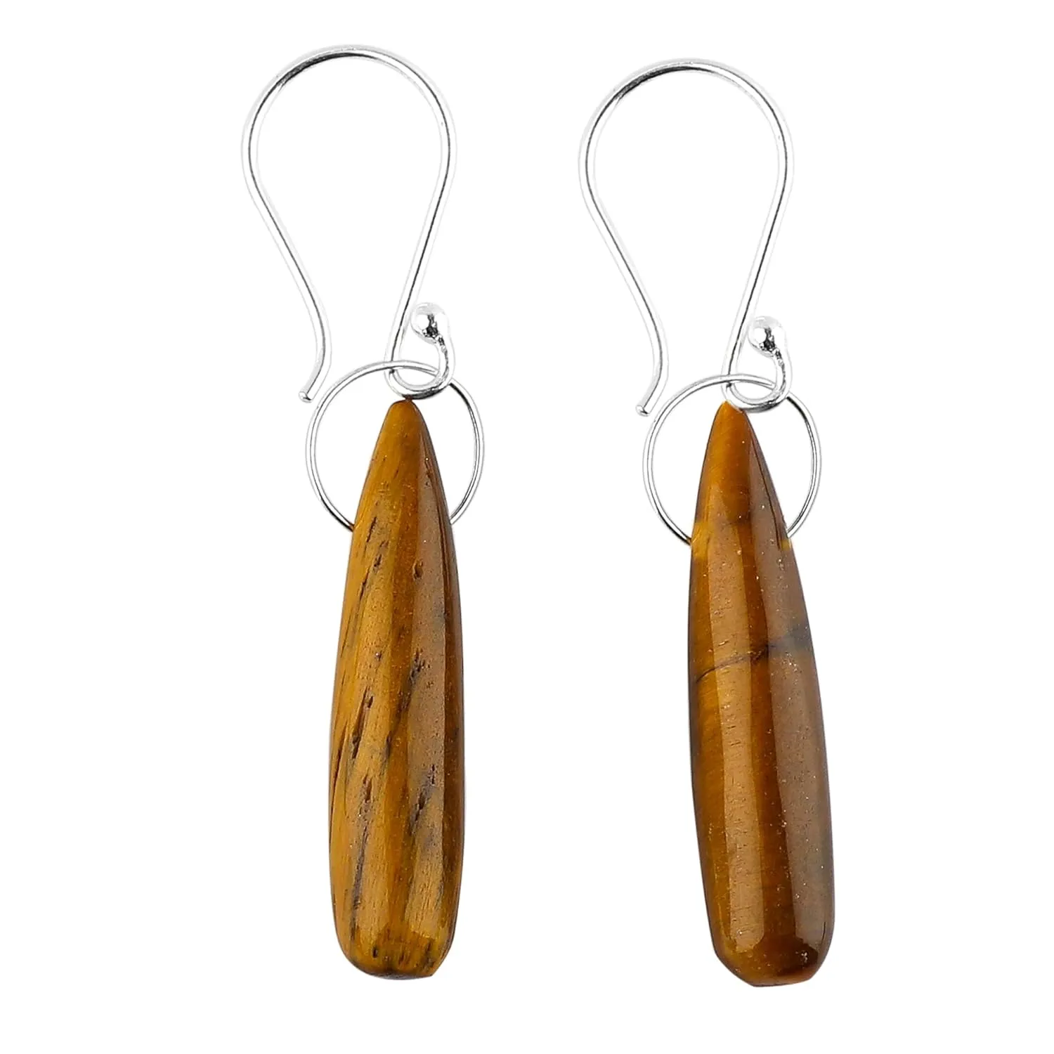 Natural Tiger Eye Gemstones Earrings, Handmade Earrings, 925 Sterling Silver Jewelry, Healing Crystals, AAA Grade Stones, Birthday Daughter Mothers day Gift for Women