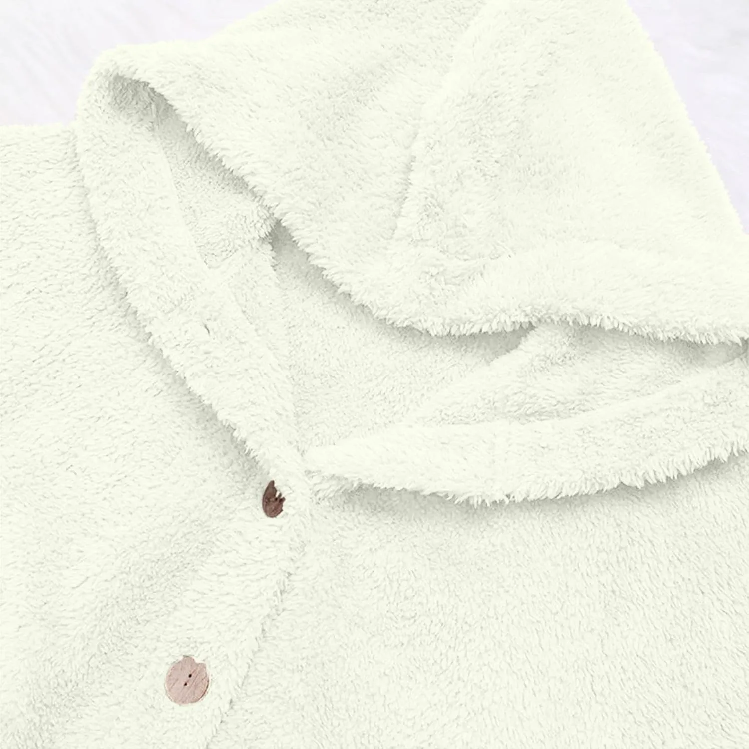 nerohusy Warm Jackets Women Fashion Furry Sherpa Jacket with Hoodie Warm Winter Sherpa Coat Oversized Long Sleeve Outerwear