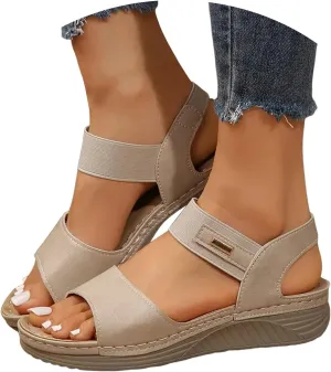 Orthopedic Sandals For Women 2025 Wide Width Sports Walking 2025 Open Toe Backless Casual Dress Sandals Summer Comfortable Fashion Orthotic Arch Support Outdoor Thick Sole Shoes