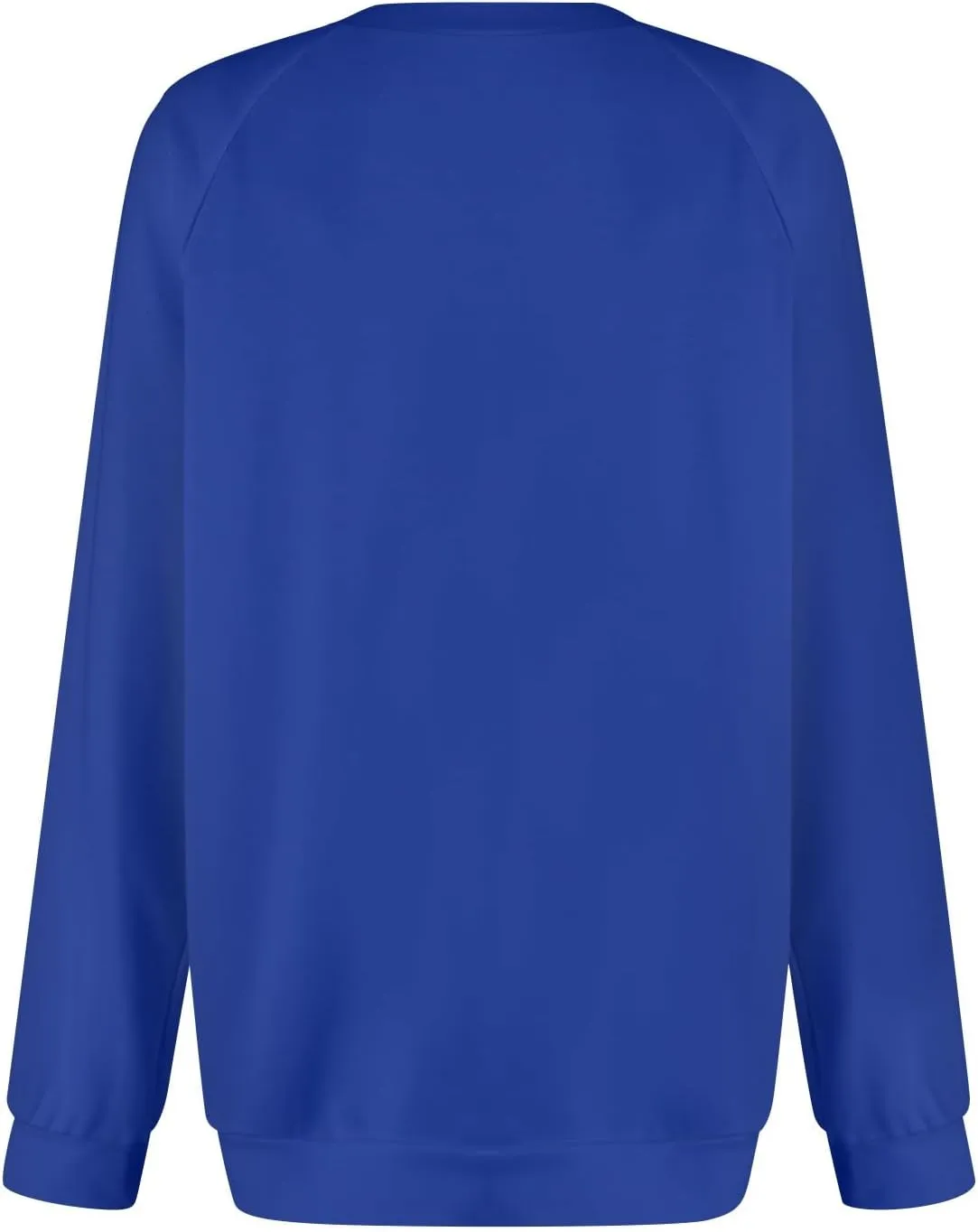 Oversized V Neck Sweatshirt Women Plus Size Plain Pullover Sweatshirts Cute Teen Long Sleeve Sweat Shirts Y2k Tops