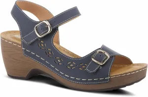 PATRIZIA Spring Step Shantay Wedge Sandals for Women - Ladies Sandals with ankle strap buckle closures - Womens Casuals Sandals for Outdoor
