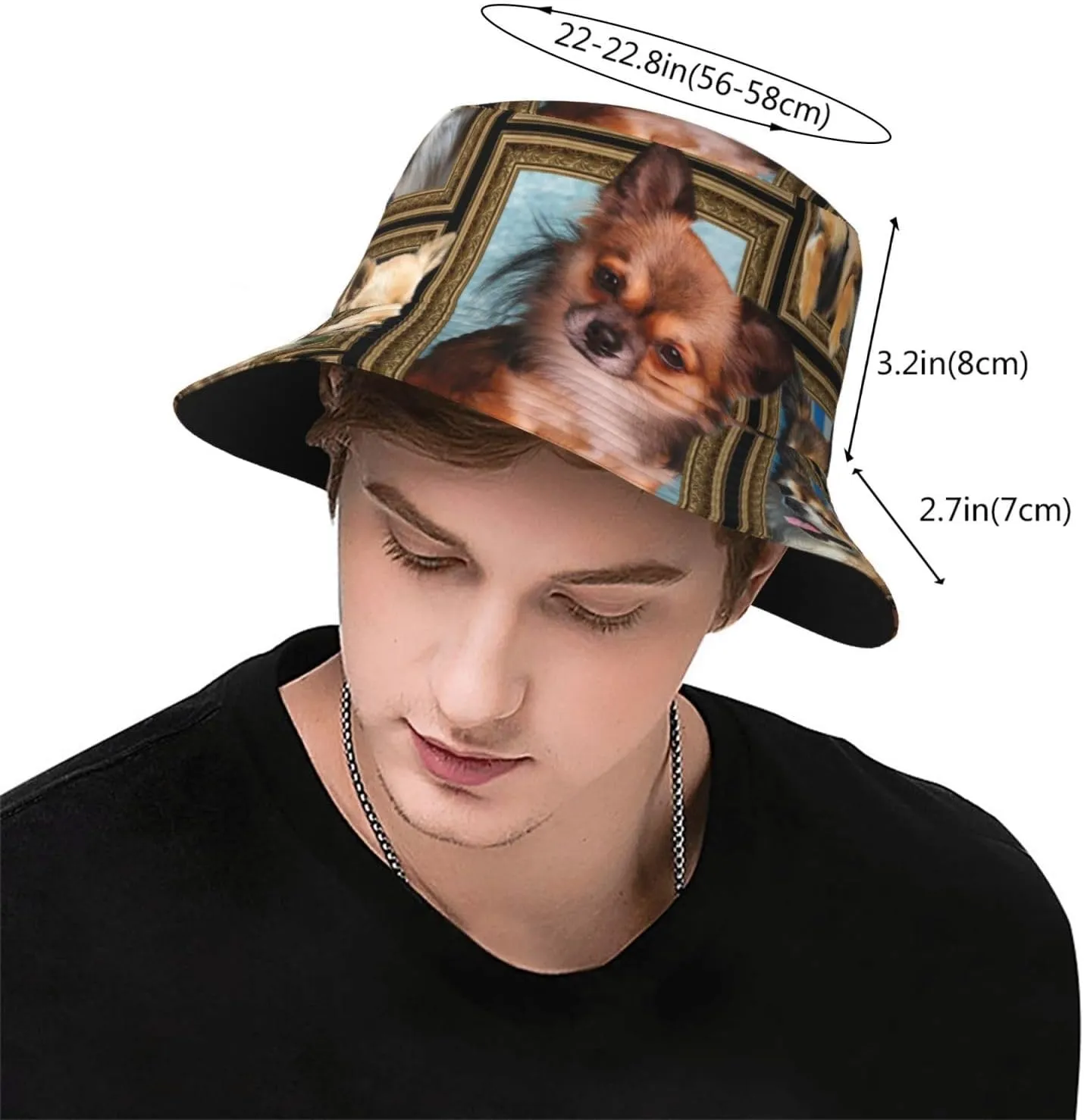 Poodle Dog Bucket Hats Unisex Foldable Sun Hat Fisherman's Cap Uv Protection