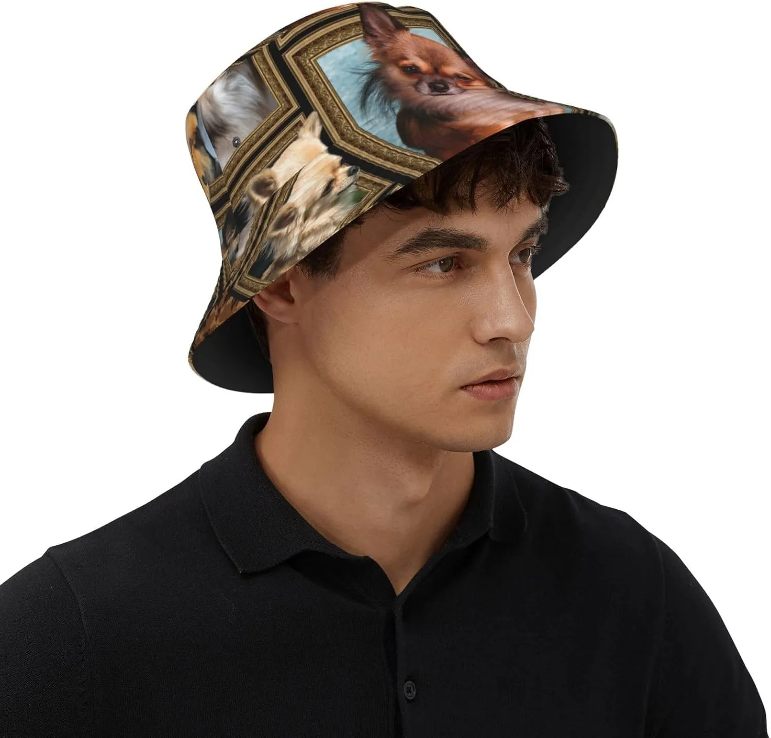 Poodle Dog Bucket Hats Unisex Foldable Sun Hat Fisherman's Cap Uv Protection