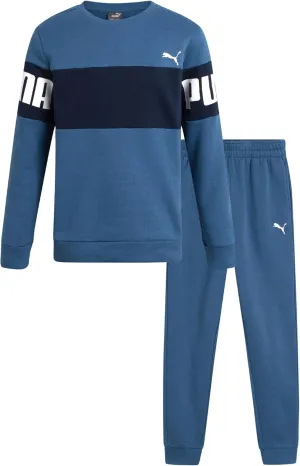 PUMA Boys' Jogger Set - 2 Piece Soft Fleece Pullover Crewneck Sweatshirts and Sweatpants For Boys - Casual Active Set (4-16)