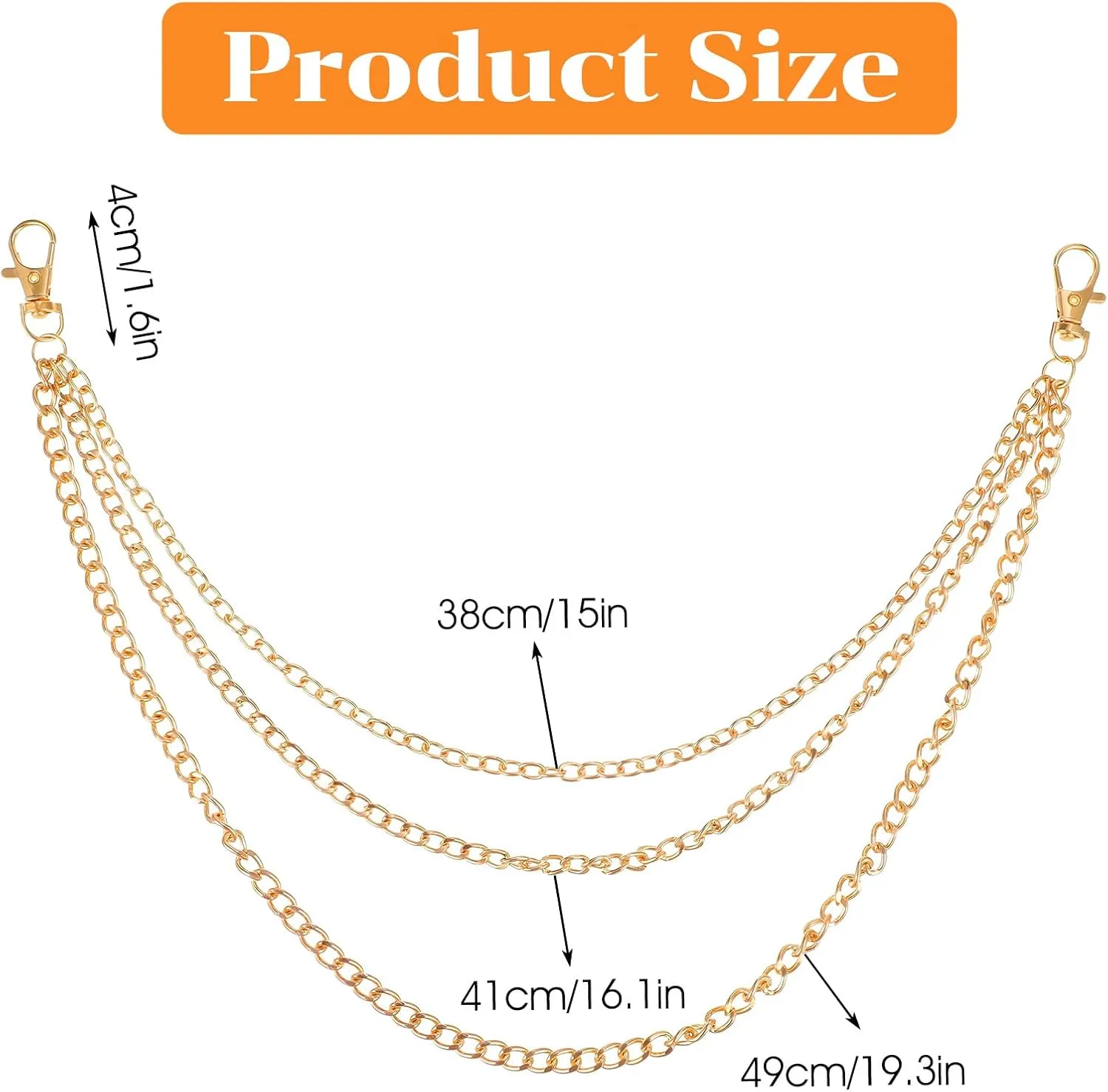Punk Trousers Chain, Jean Pocket Chain, Waist Chains Hip Hop Belt Chains, Rock Jean Pant Chainss, Goth Accessories for Women Men