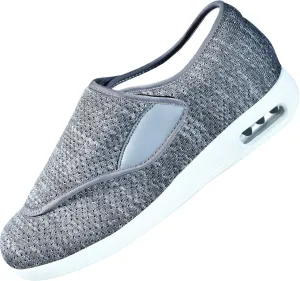 QHBPMGAD Women's Diabetic Shoes, Wide Width Elderly Sneakers for Women, Adjustable Hook and Loop Closure Non-Slip Breathable, Swollen Feet Walking Edema Shoes