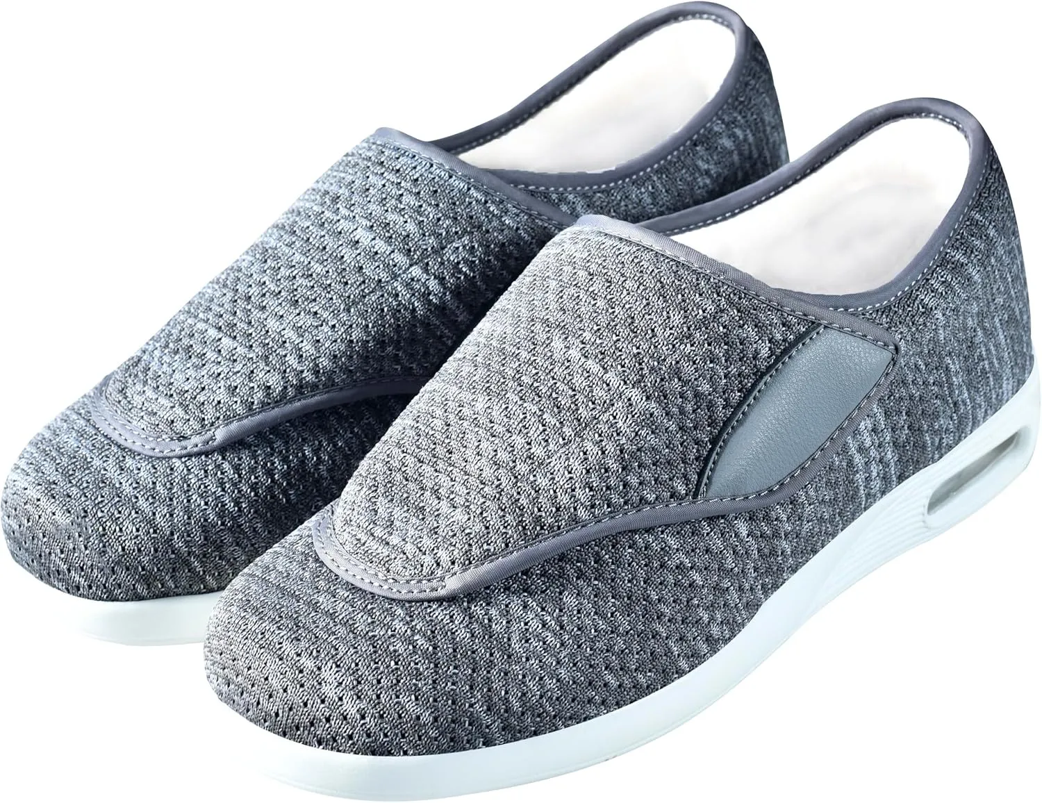 QHBPMGAD Women's Diabetic Shoes, Wide Width Elderly Sneakers for Women, Adjustable Hook and Loop Closure Non-Slip Breathable, Swollen Feet Walking Edema Shoes