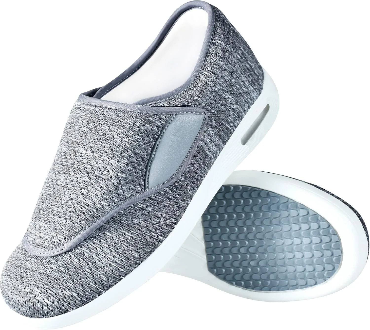 QHBPMGAD Women's Diabetic Shoes, Wide Width Elderly Sneakers for Women, Adjustable Hook and Loop Closure Non-Slip Breathable, Swollen Feet Walking Edema Shoes