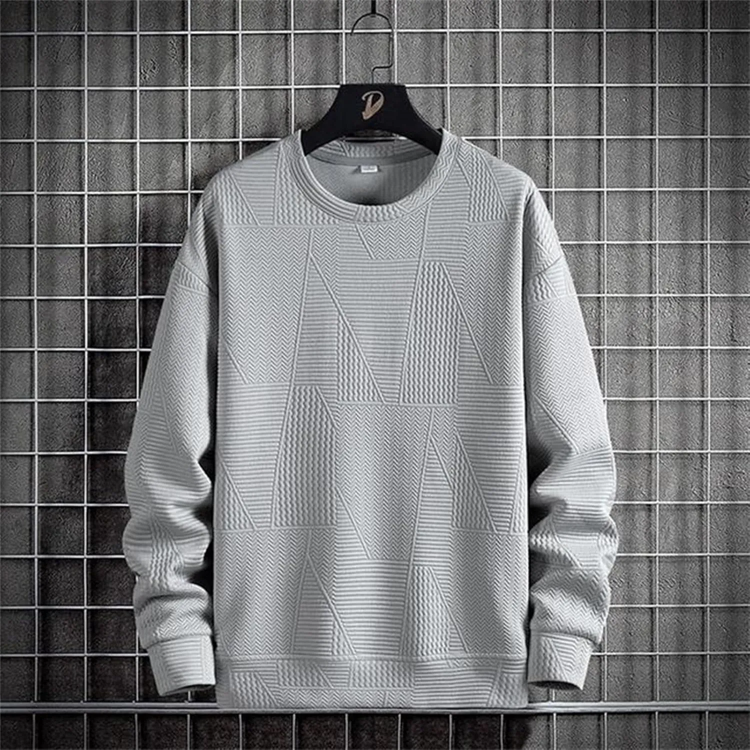 Quilted Jacket Men British Slim Tops Blouse Striped Shirt Two- Sweater Soft Fashion Top Shirt Mens Work Sweater polo