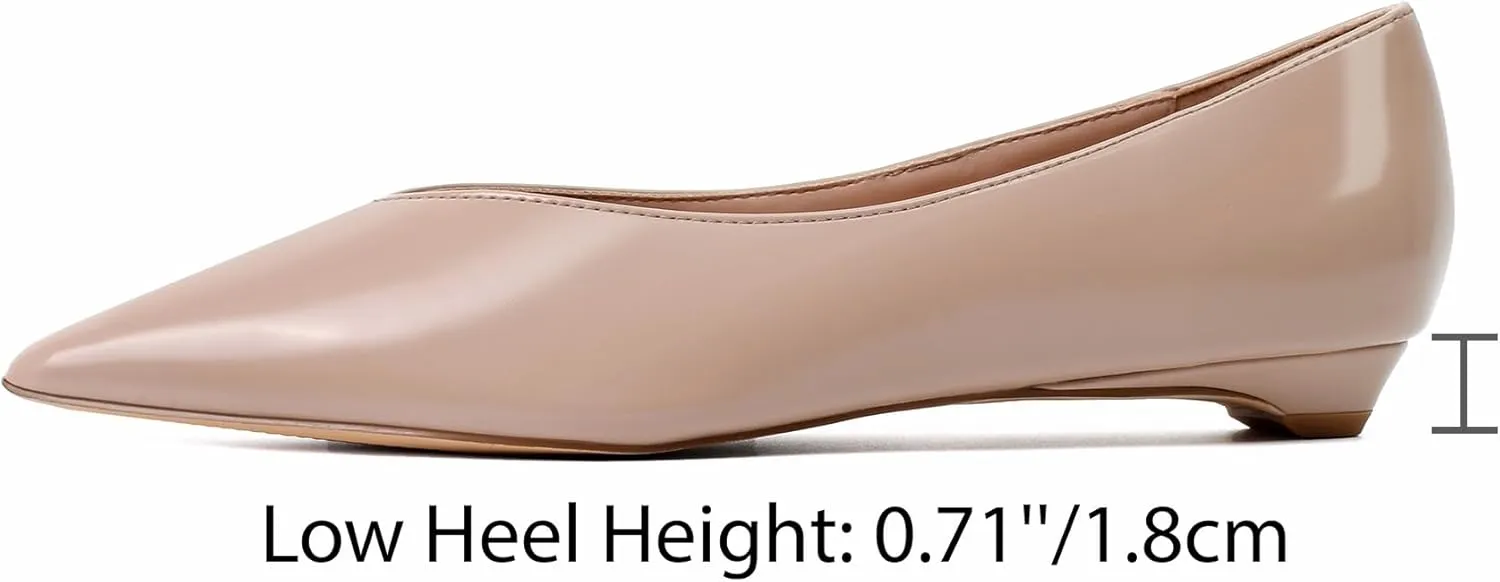 Reitoye Flats for Womens Closed Pointed Toe Ballet Flat Comfortable Dressy Work Slip On Casual Shoes Womens Flats