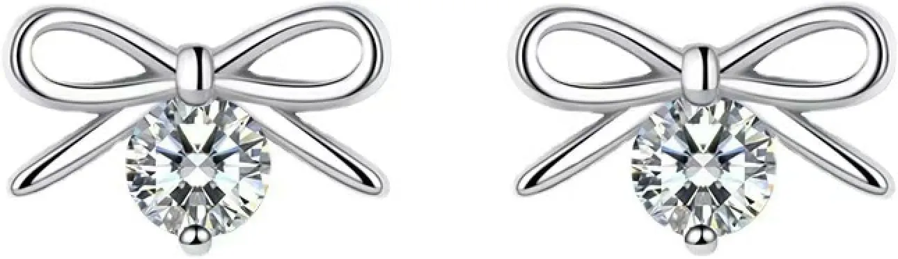S925 Sterling Silver Bow Stud Earrings for Women Girls Gold Silver Bowknot Earrings Drops Jewerly Gifts