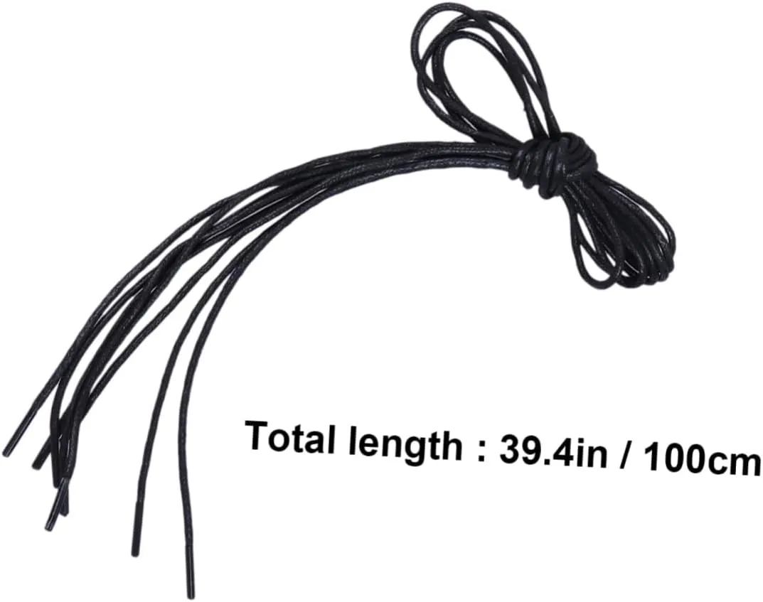 SAFIGLE Waxed Shoelace Waxed Boot Laces Elastic Shoelaces Round Shoe Laces Flat Laces Flat Boot Laces Dress Shoe