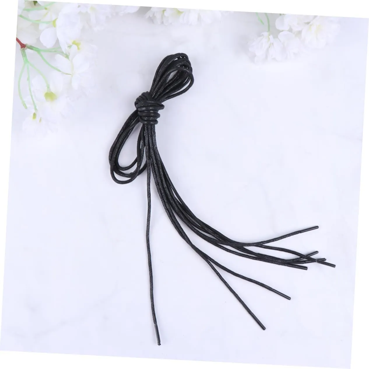 SAFIGLE Waxed Shoelace Waxed Boot Laces Elastic Shoelaces Round Shoe Laces Flat Laces Flat Boot Laces Dress Shoe