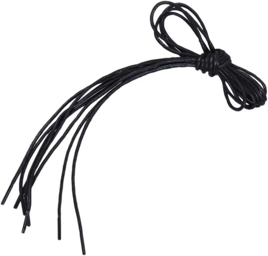 SAFIGLE Waxed Shoelace Waxed Boot Laces Elastic Shoelaces Round Shoe Laces Flat Laces Flat Boot Laces Dress Shoe