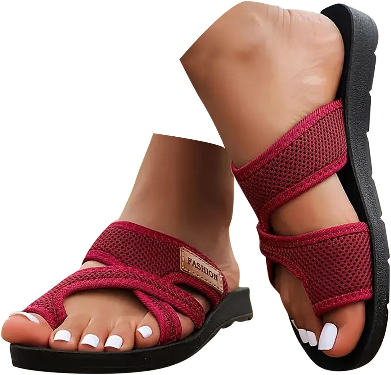 Sandals for Women 2025 Comfortable Trendy Summer Beach Breathable Hollow Mesh Slide Sandls Casual Orthopedic Sandals