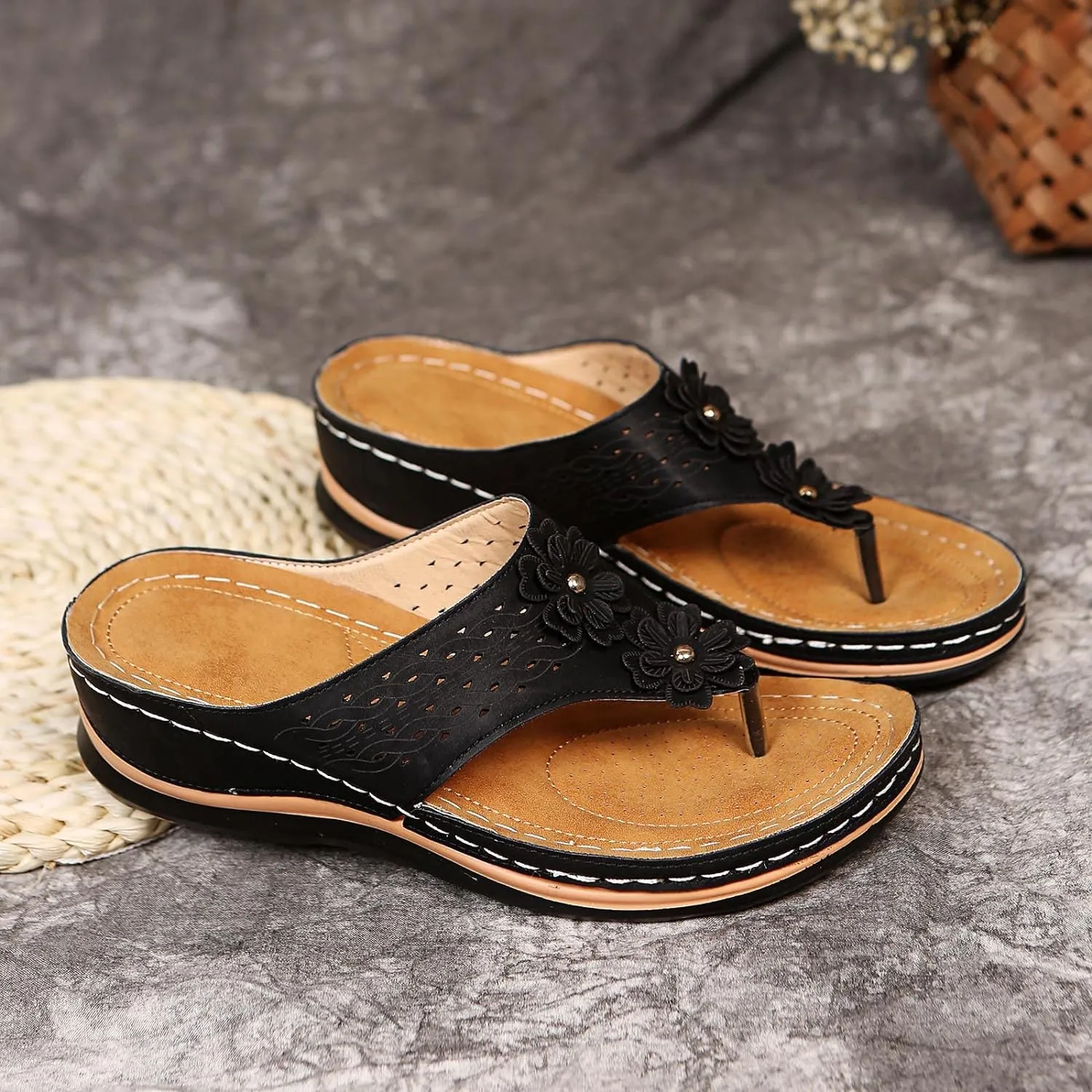 Sandals for Women Dressy, Sandal Womens Platform Wedge Sandals Open Toe Buckle Ankle Strap Sandals Elegant Shoes