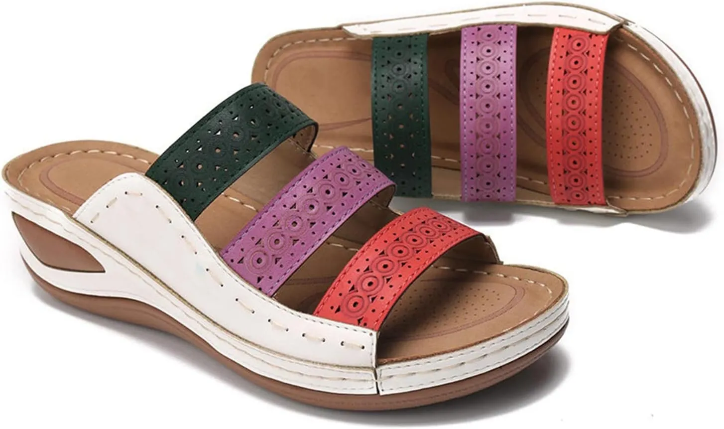 Sandals for Women Dressy Summer, Womens Sandals Orthopedic Open Toe Sandals Retro Anti Slip Comfy Breathable Shoes