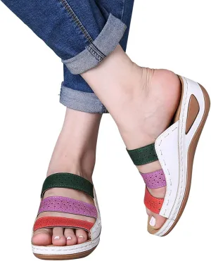 Sandals for Women Dressy Summer, Womens Sandals Orthopedic Open Toe Sandals Retro Anti Slip Comfy Breathable Shoes