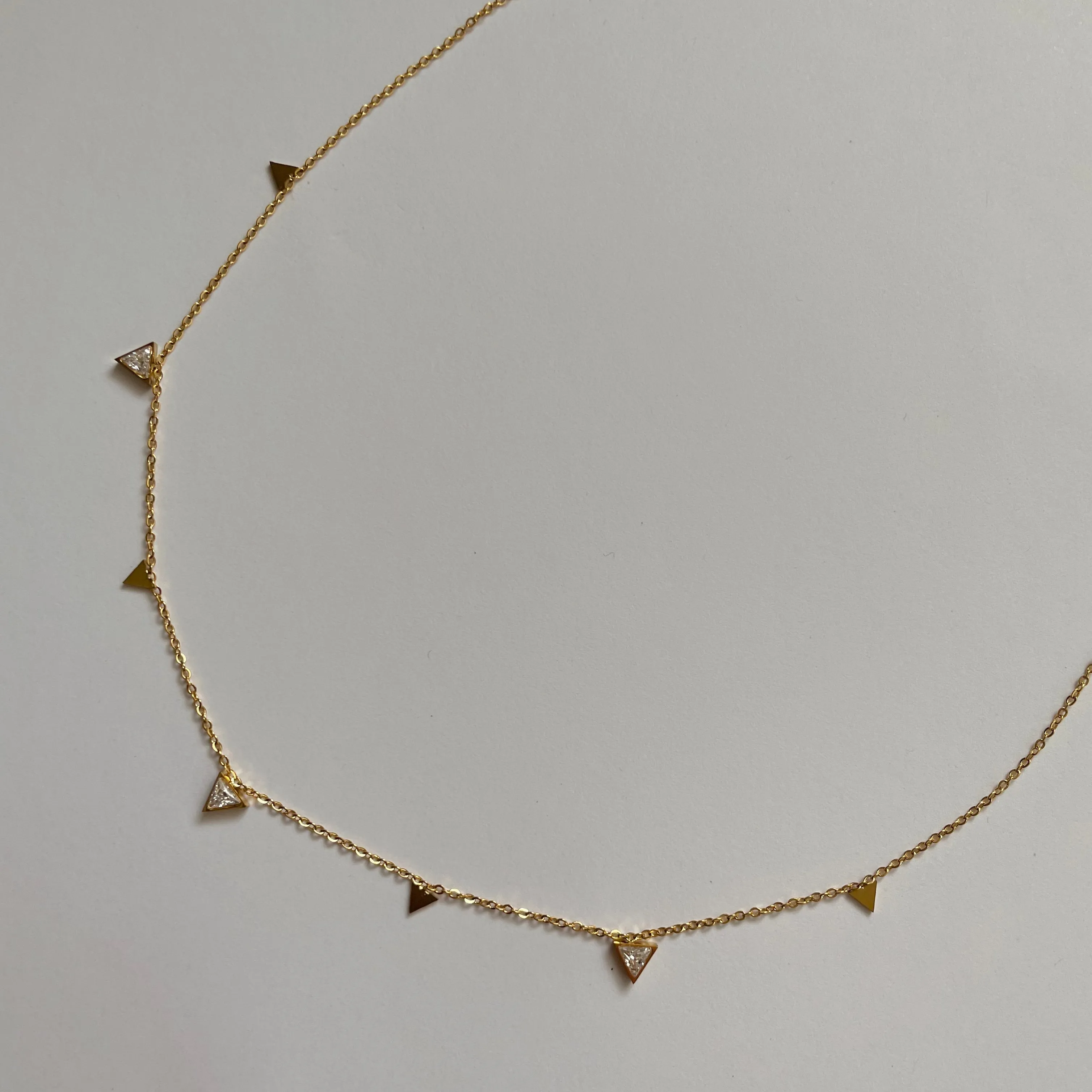 Satellite Necklace - Triangle Stones