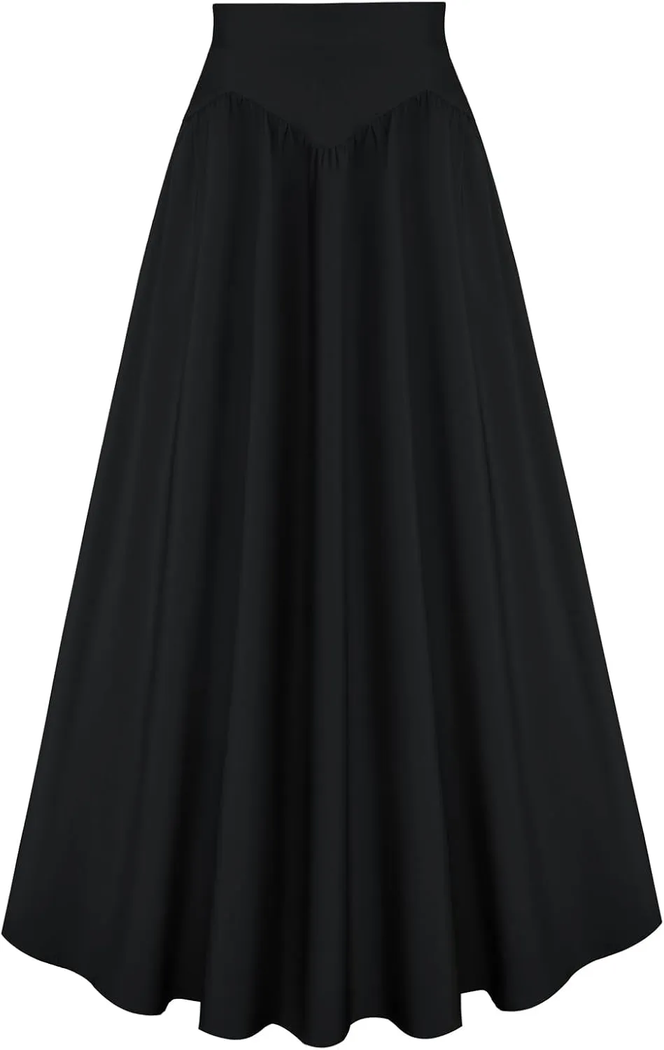 Scarlet Darkness Maxi Skirts for Women Renaissance Skirt High Waist Black Long Skirt