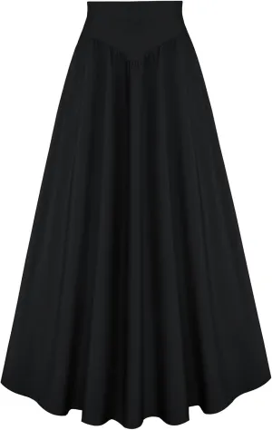 Scarlet Darkness Maxi Skirts for Women Renaissance Skirt High Waist Black Long Skirt
