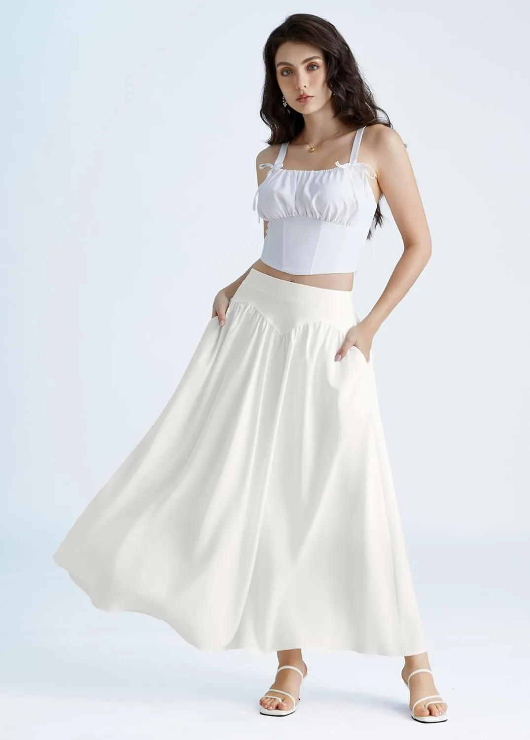 Scarlet Darkness Maxi Skirts for Women Renaissance Skirt High Waist Black Long Skirt