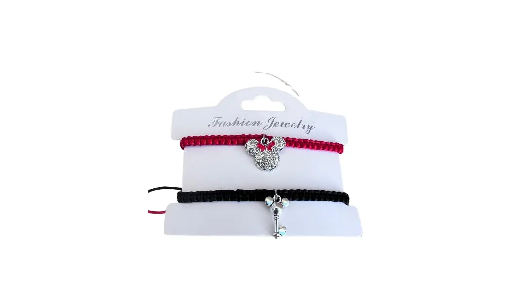 Set of 2, Couple Bracelet, Love, Mickey, Adjustable Braided, Minnie, Gift for Him/Her, Bracelet para parejas, Matching Couple Bracelet, Ella image, coquete