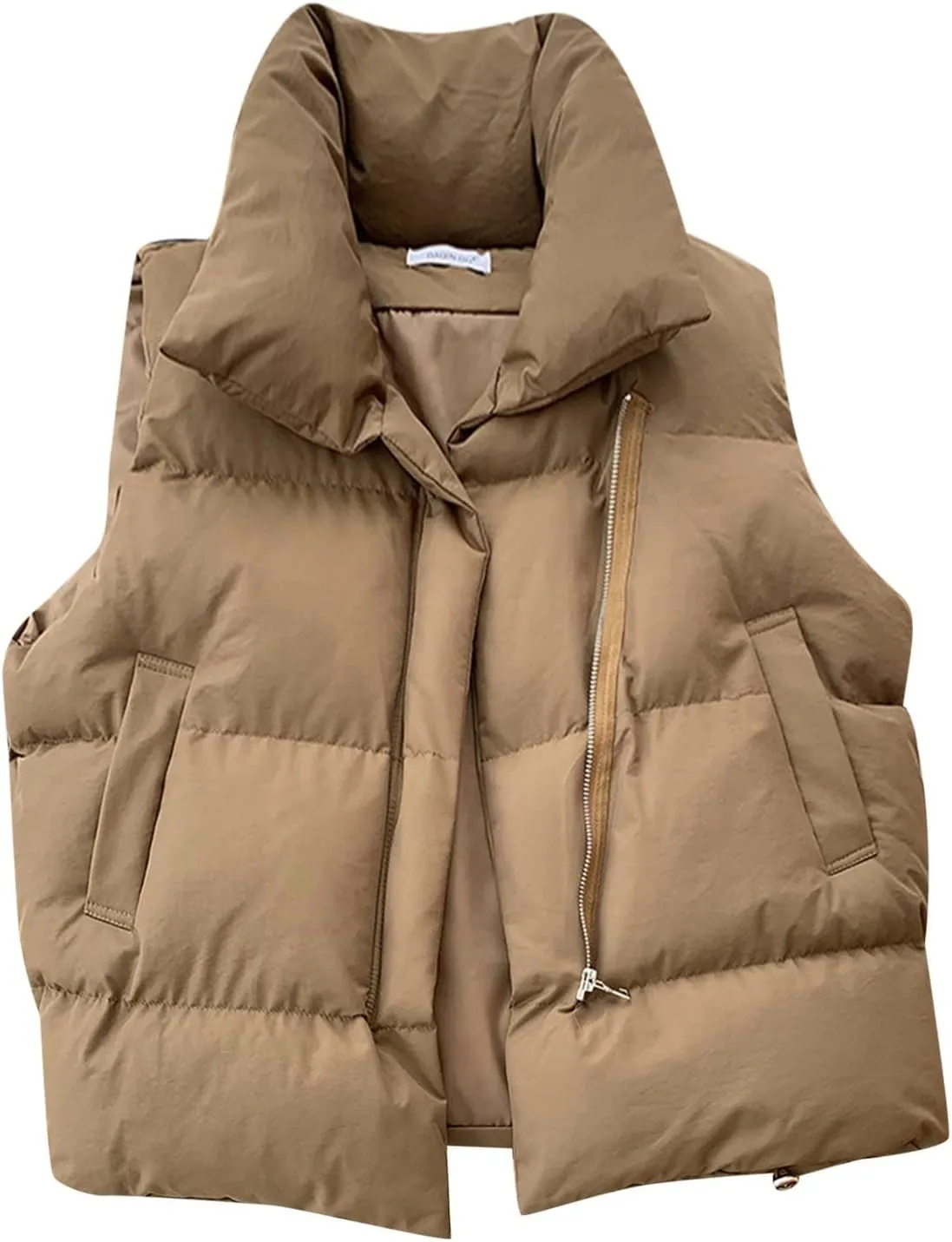 SHAOBGE Jacket and Coat for Women 2022 Autumn Winter Ladies Oversized Solid Puff Padded Vest Popular Coat