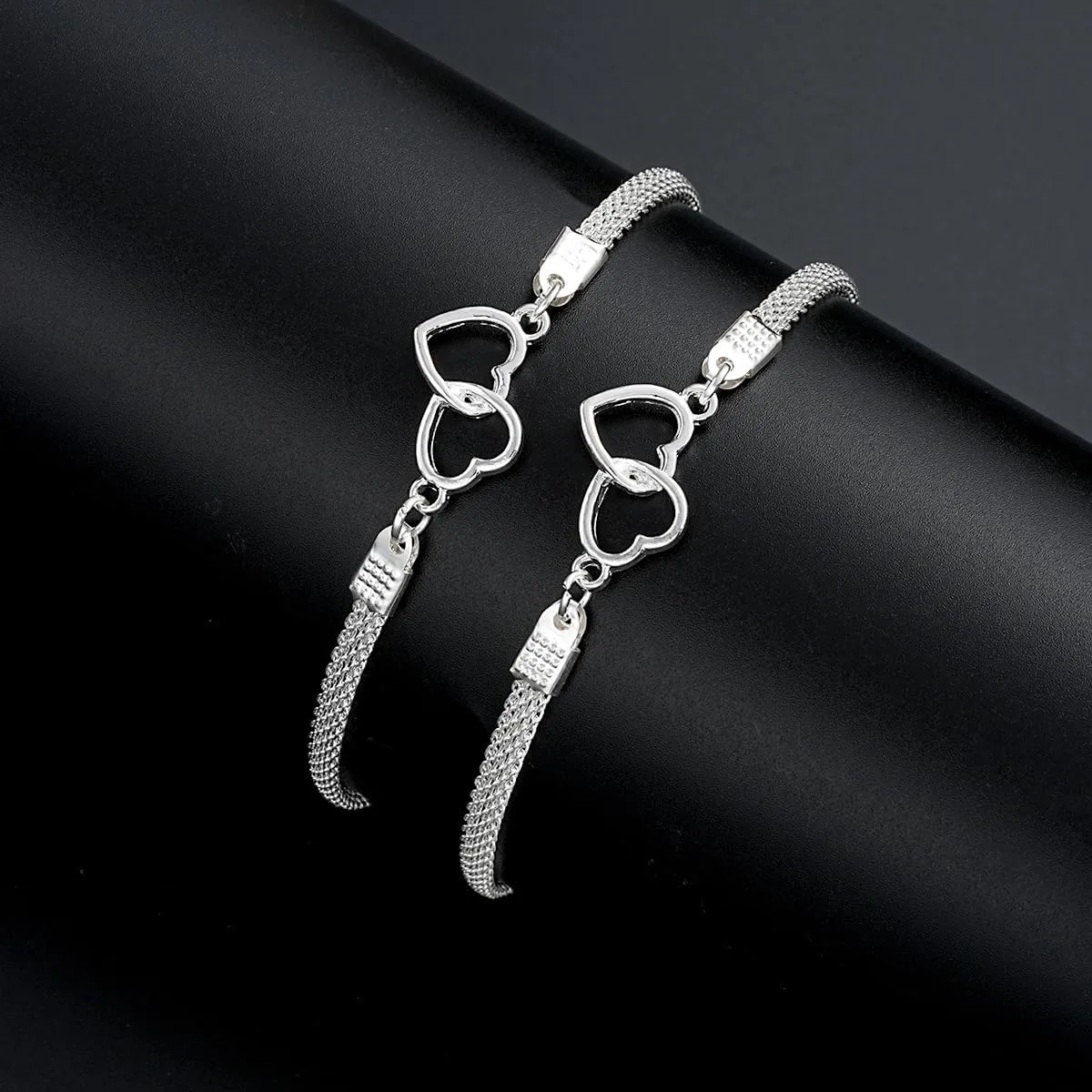 Silver Women's Anklets: Waterproof Cross Heart & Butterfly Designs - Large & Plus Size Ankle Bracelets for Big Ankles - Beach Summer Foot Jewelry