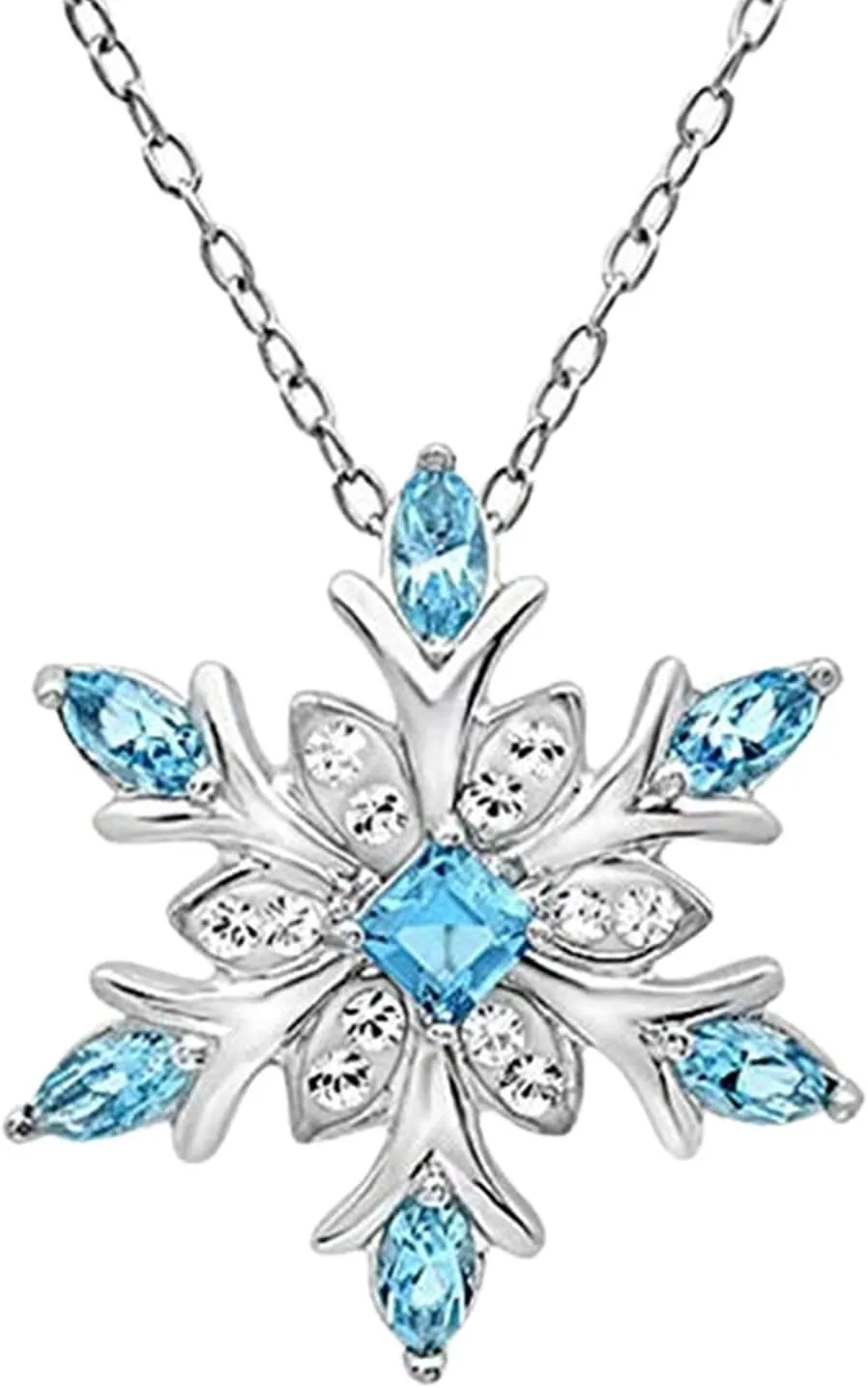 Simple Gold Layered Necklaces 925 Sterling Silver Snowflake Pendant Necklace,Dainty CZ Collarbone Necklace Christmas Birtherday Jewelry Gifts for Women Gold Plated Sterling Silver