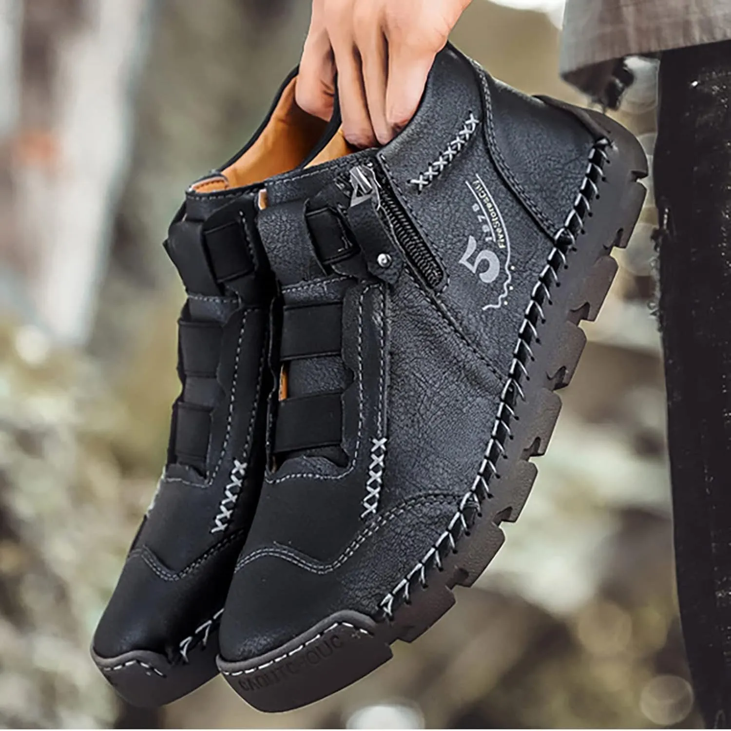 Slip on Walking Shoes for Men Casual Dressy Memory Foam Breathable Fashion High Top Sneakers Non Slip Arch Support Cushioning Training Gym Shoes Wide Width