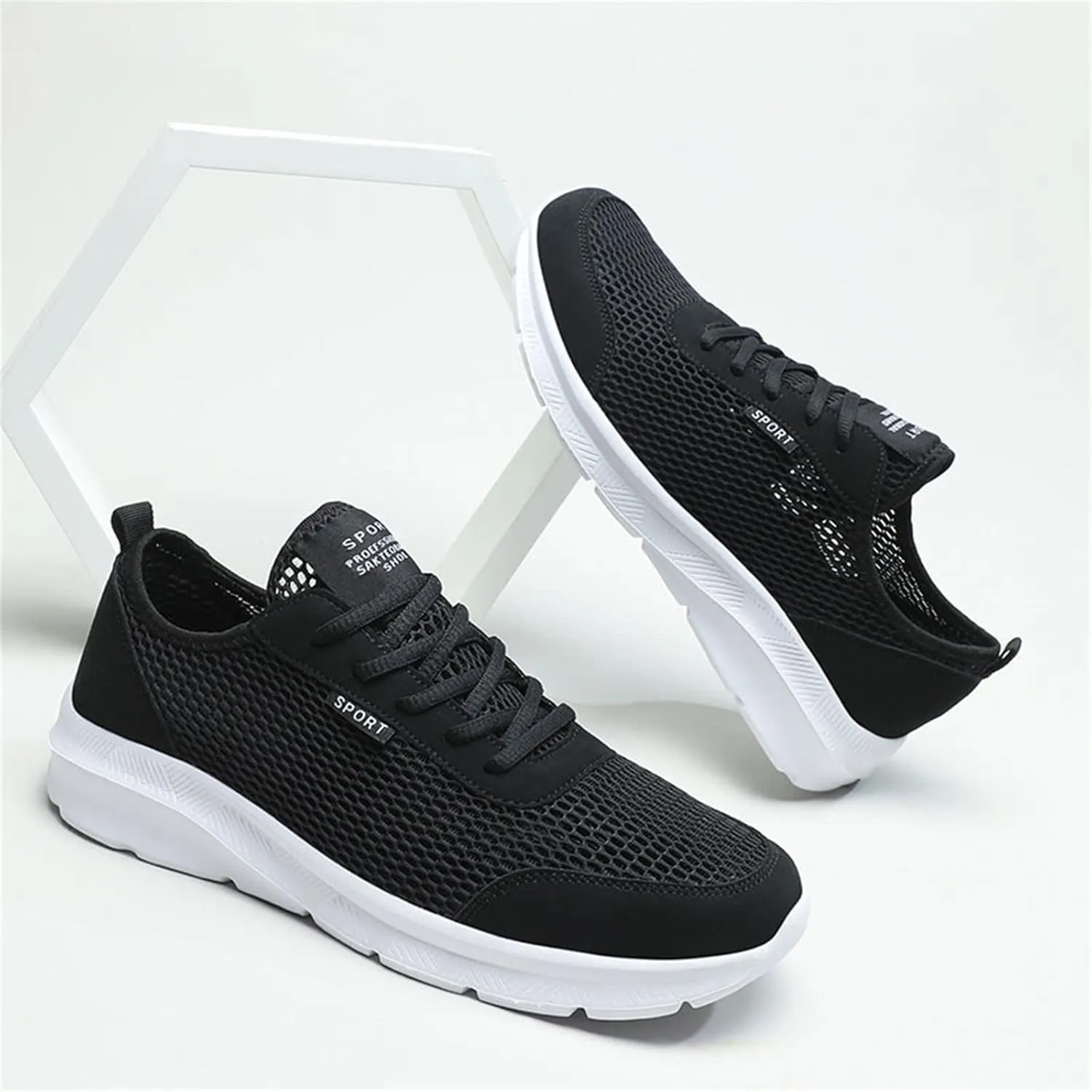 Slip on Walking Shoes for Men Comfort Memory Foam Breathable Fashion Sneakers Non Slip Arch Support Vacation Workout Tennis Shoes Wide Width