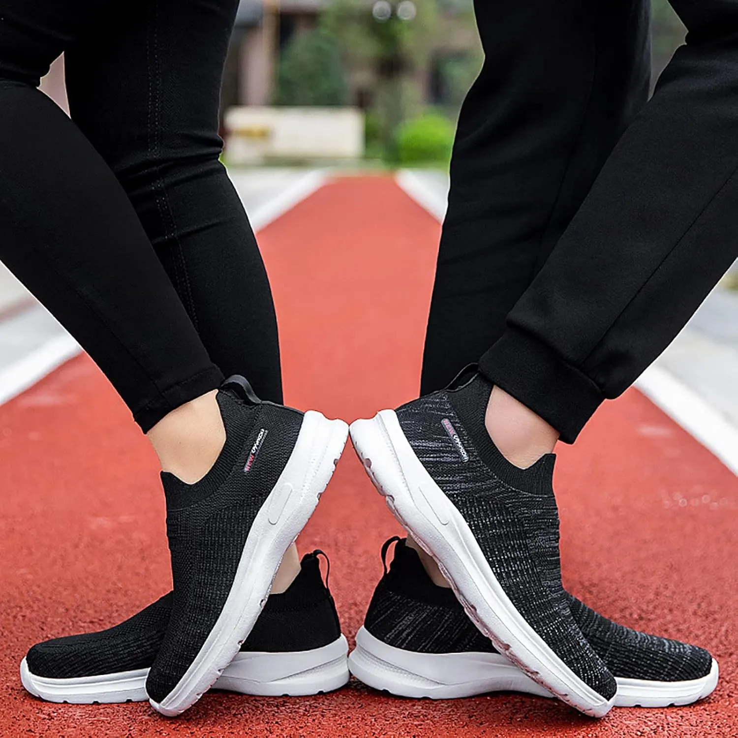 Slip on Walking Shoes for Men Comfortable Memory Foam Breathable Mesh Fashion Sneakers Non Slip Arch Support Cushioning Training Gym Shoes Wide Width