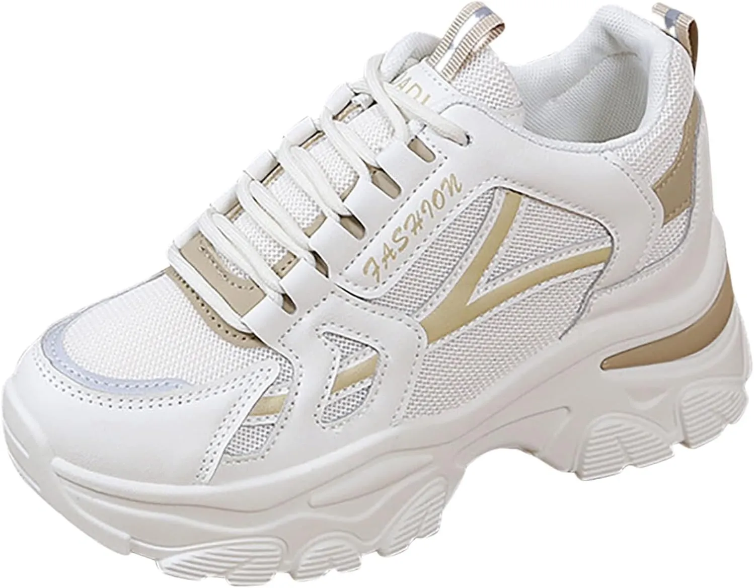 Slip on Walking Shoes Women Memory Foam Non Slip Arch Support Running Shoes Breathable Gym Workout Shoes Fashion Lace Up Sneakers