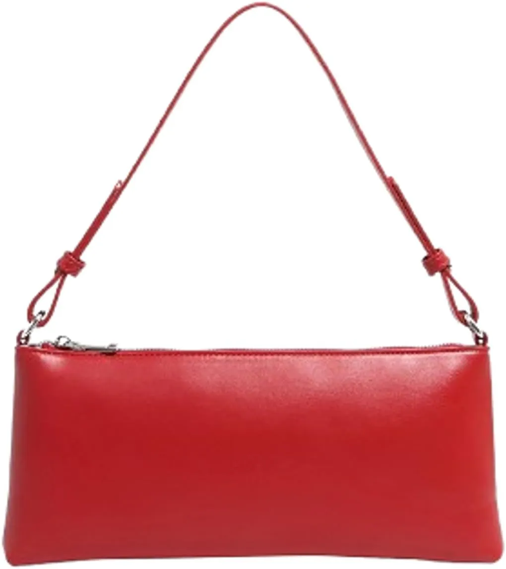 Slouchy PU Leather Crescent Shoulder Bag Women Trendy Satchels Crossbody Purse Hobo Bags Cute Top-handle Tote Handbag