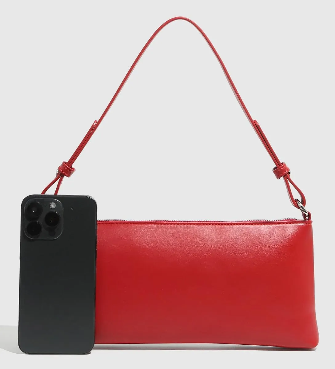 Slouchy PU Leather Crescent Shoulder Bag Women Trendy Satchels Crossbody Purse Hobo Bags Cute Top-handle Tote Handbag