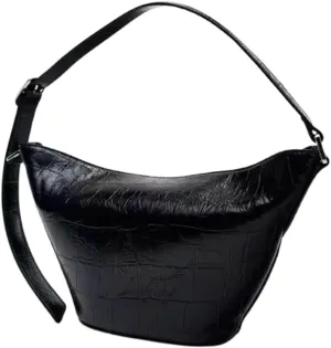 Slouchy PU Leather Underarm Crescent Hobo Bags Women Crossbody Purse Trendy Shoulder Satchels Bag Top-handle Tote Handbag