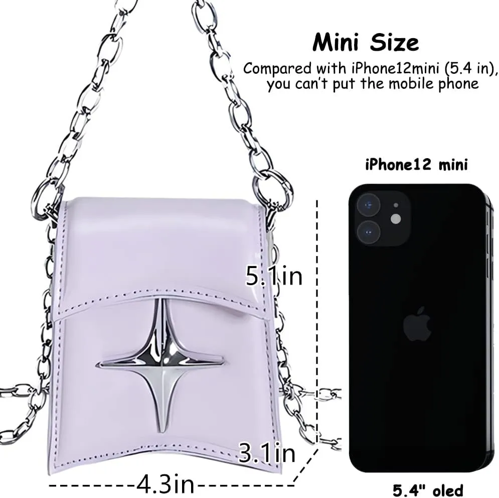Small Toddler Women Cross Star Crossbody Bags with Vintage Chain Handbags Shoulder Bag for Girls Gift