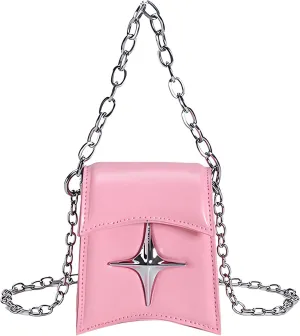 Small Toddler Women Cross Star Crossbody Bags with Vintage Chain Handbags Shoulder Bag for Girls Gift