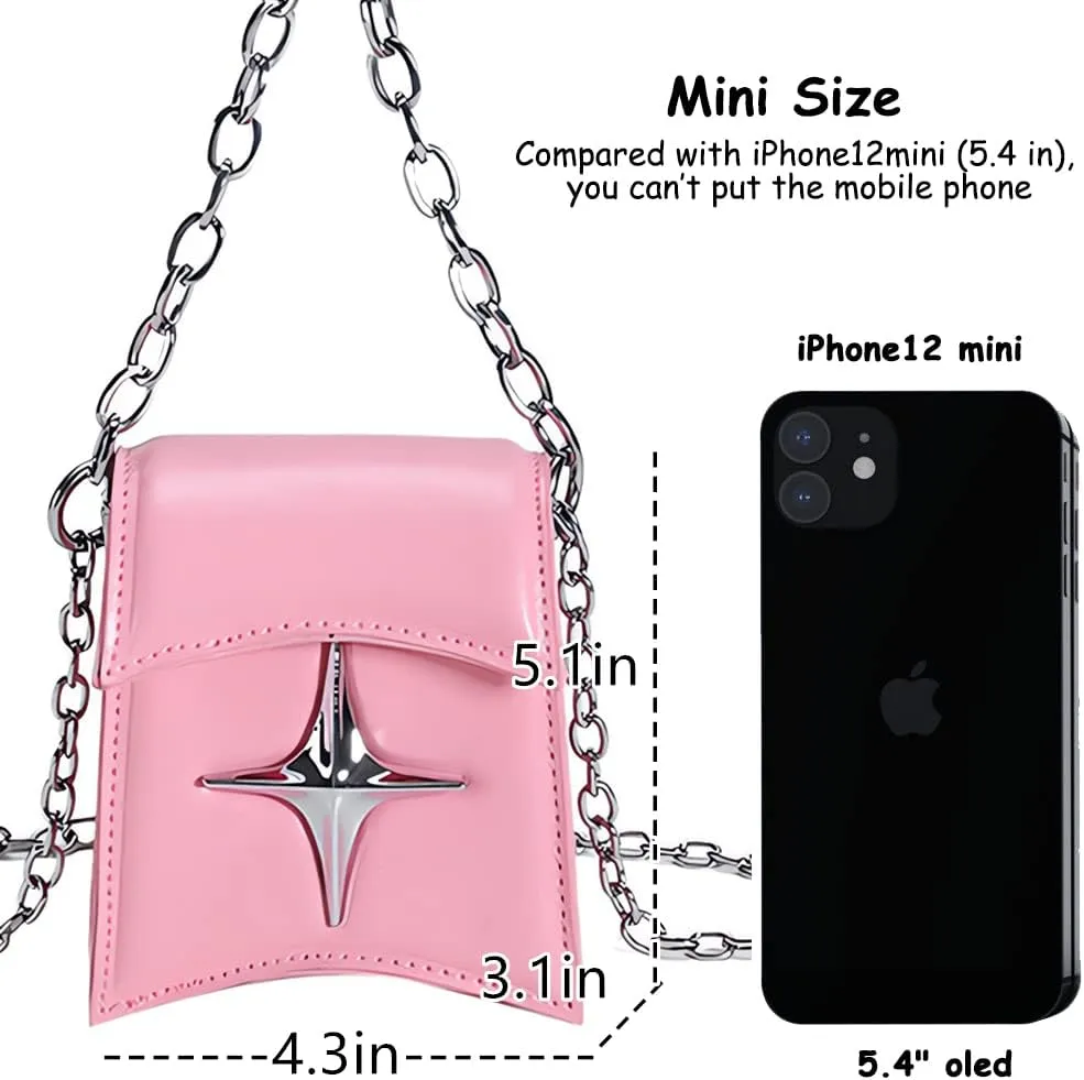 Small Toddler Women Cross Star Crossbody Bags with Vintage Chain Handbags Shoulder Bag for Girls Gift