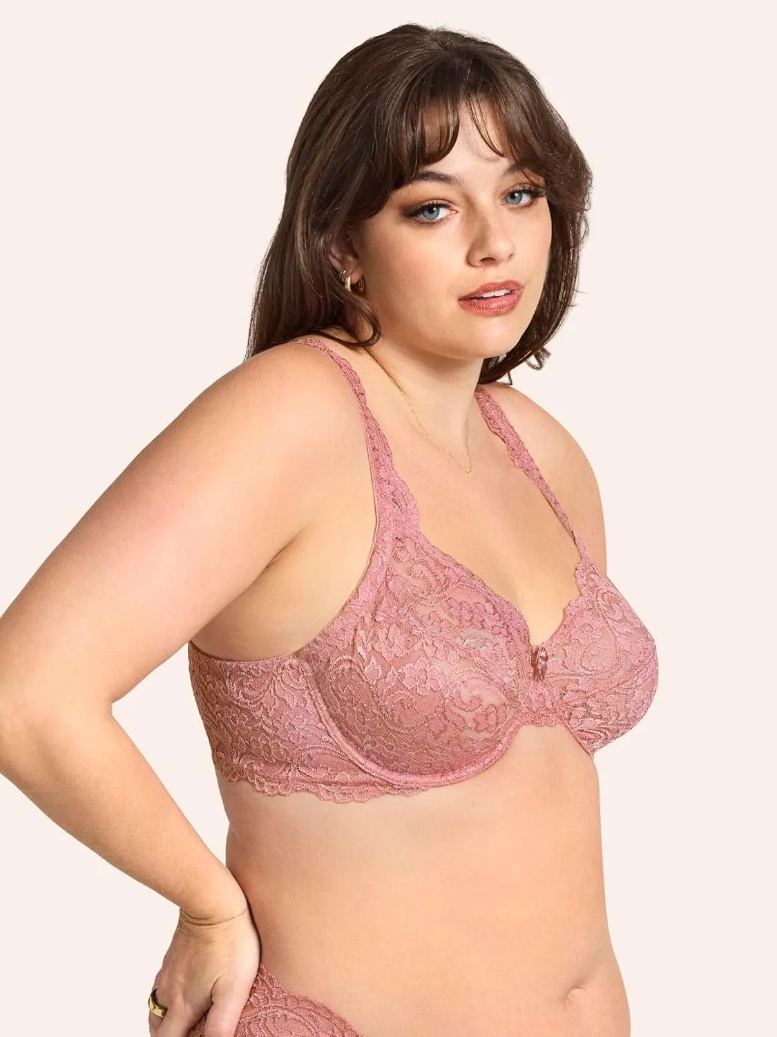 Smart & Sexy Women's Signature Lace Unlined Underwire Bra with Added Support