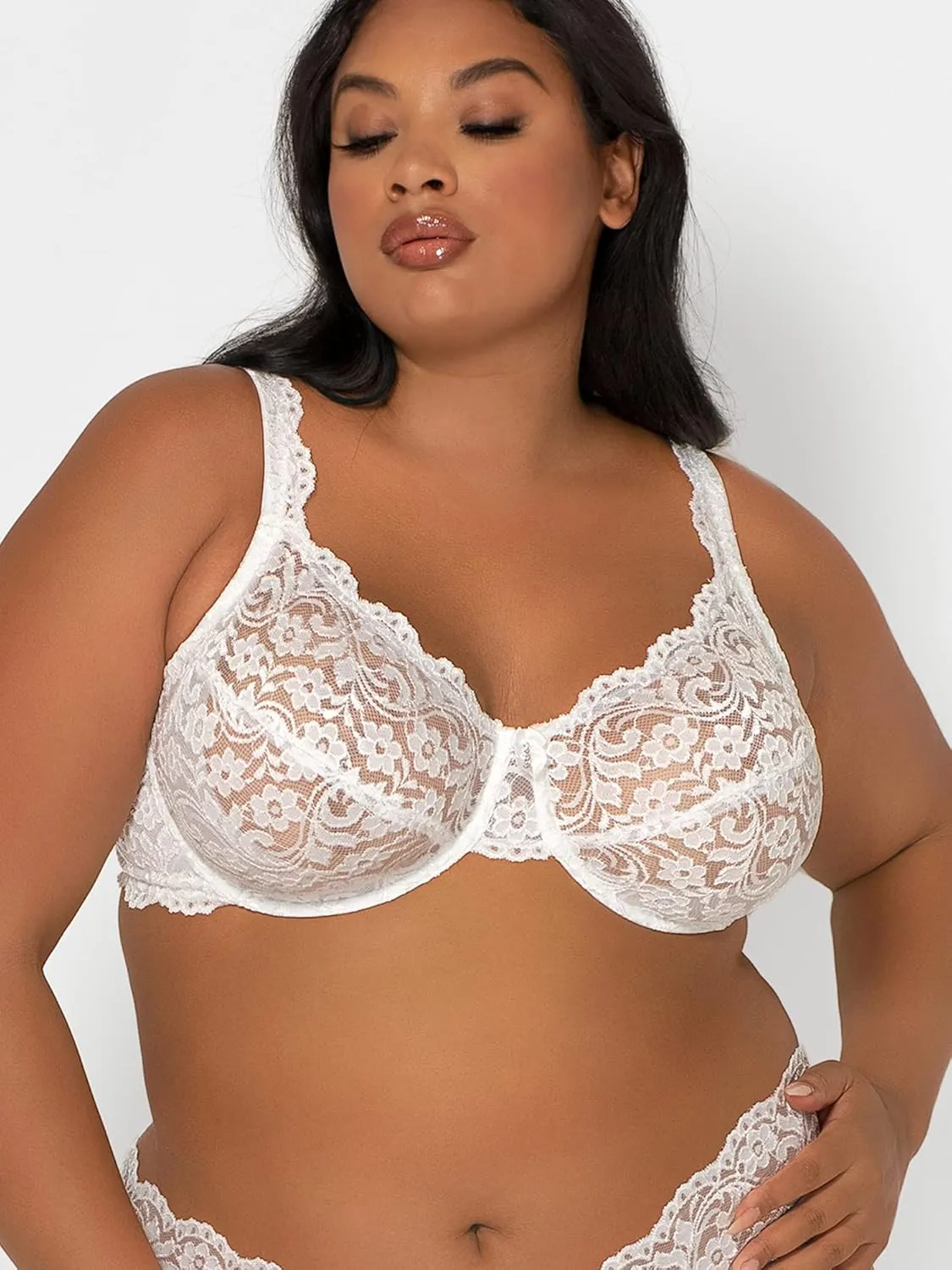 Smart & Sexy Women's Signature Lace Unlined Underwire Bra with Added Support