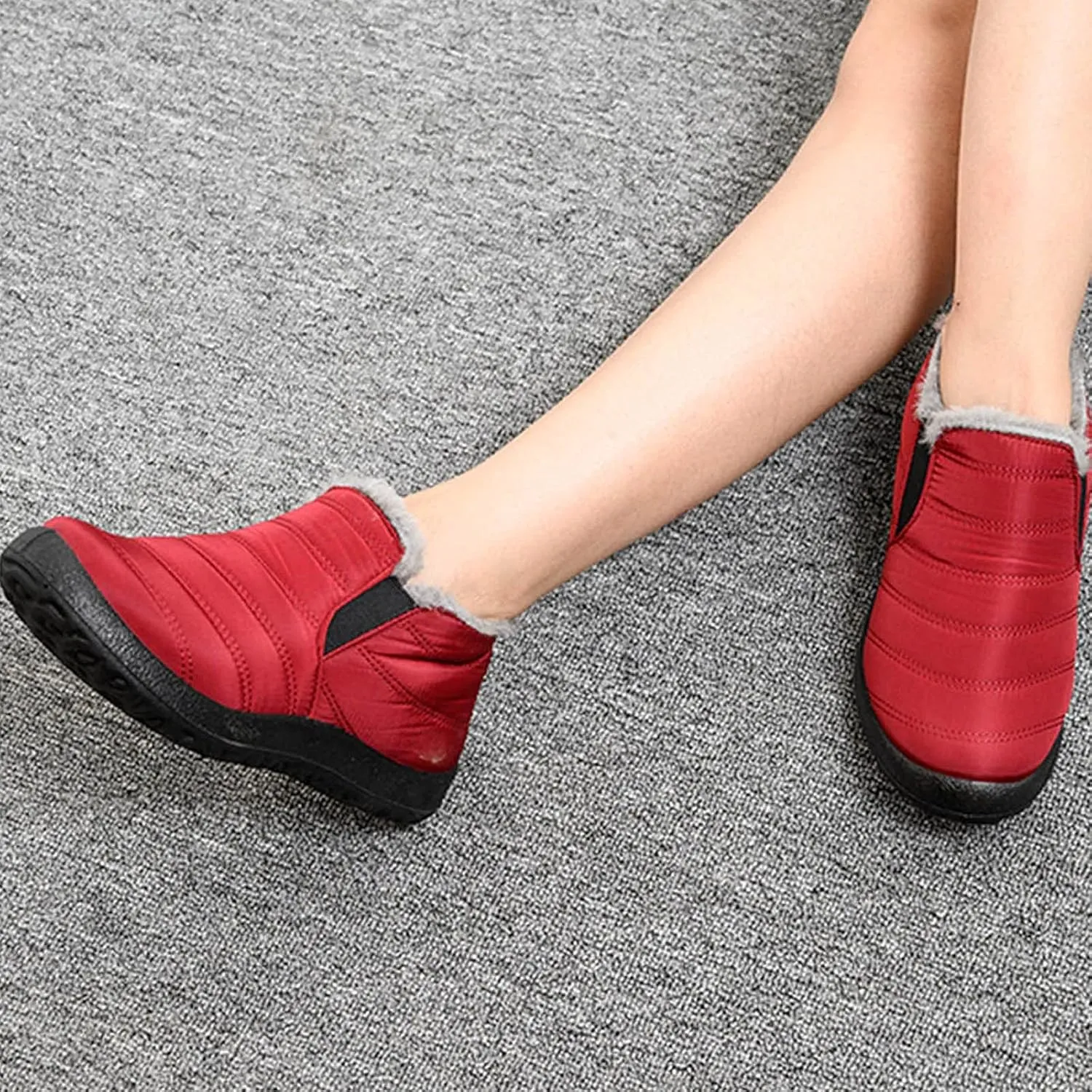 Snow Boots for Women Cute 10 Wide Womens Waterproof Snow Boots Size 6 Womens Winter Boots Slip Resistant Waterproof Work Boots for Women Botas De Invierno Para Mujer De Tacon Bajo Ortopedicas