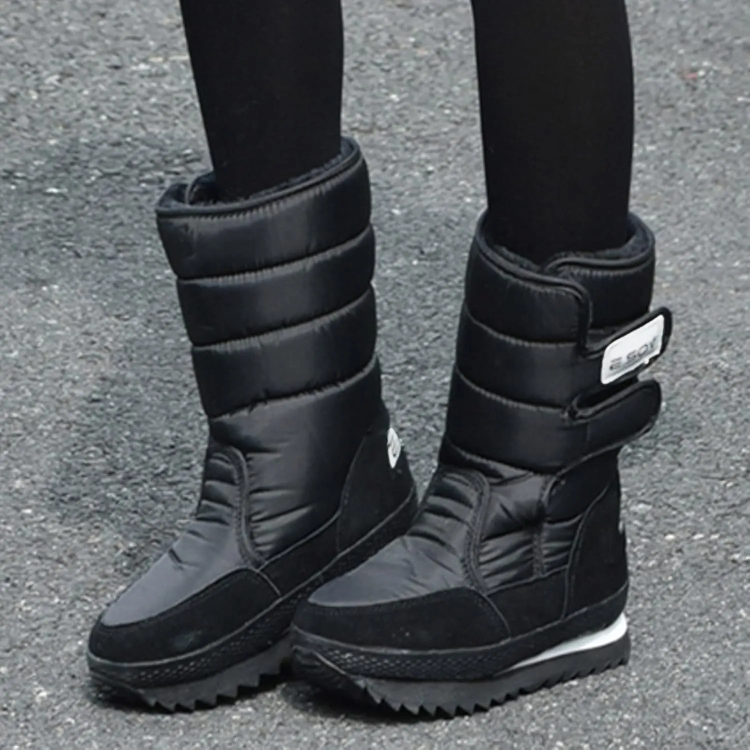 Snow Boots for Women Waterproof Anti Slip Women's Short Snow Boots Winter Boots Women Size 8 Black Womens Warm Fur Lined Winter Snow Boots Waterproof Platform Women Winter Snow Boots