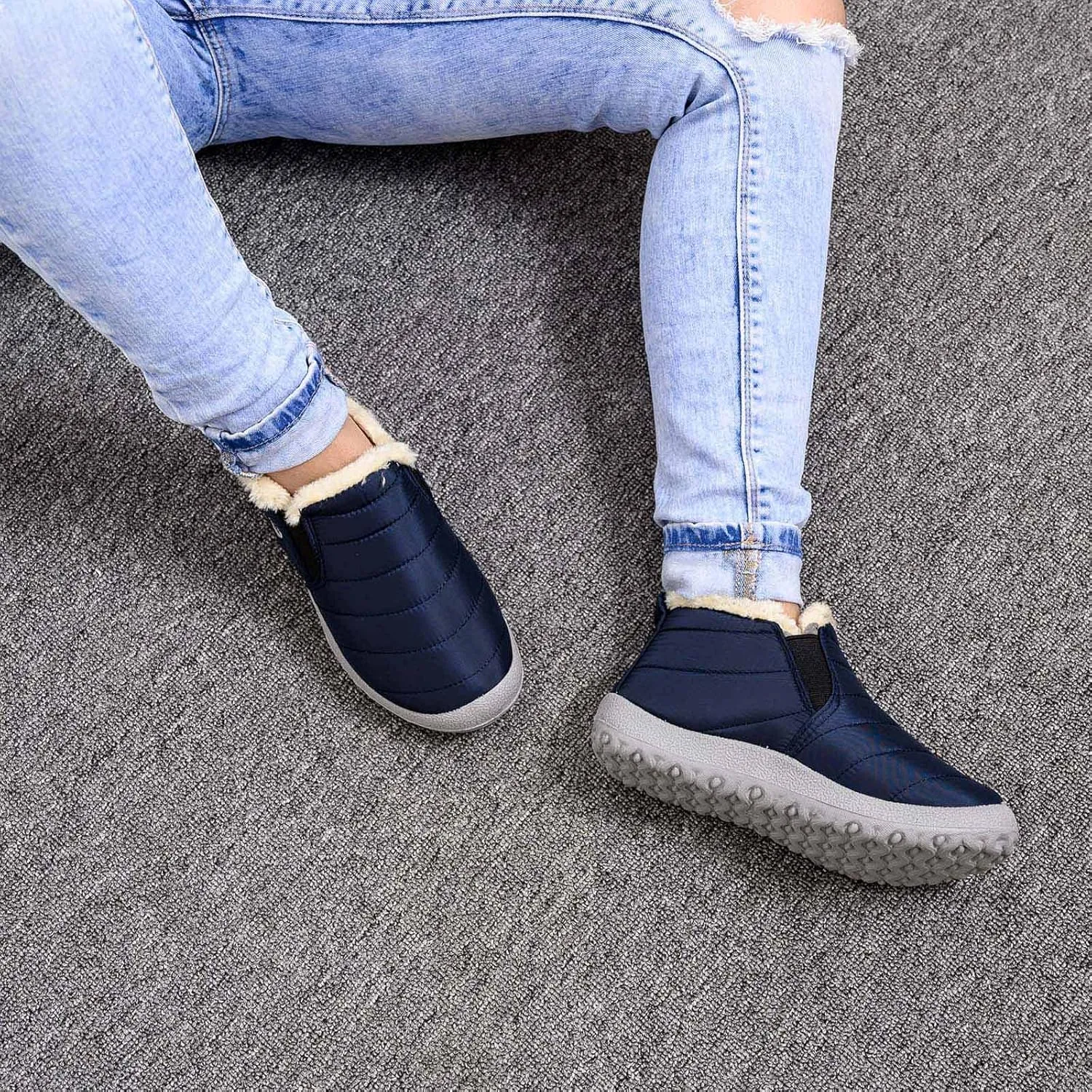 Snow Boots for Women Waterproof Winter Boots Non-slip Warm Fur Booties Winter Warm Outdoor Ankle Boots Comfortable Winter Shoes Trekking Shoes