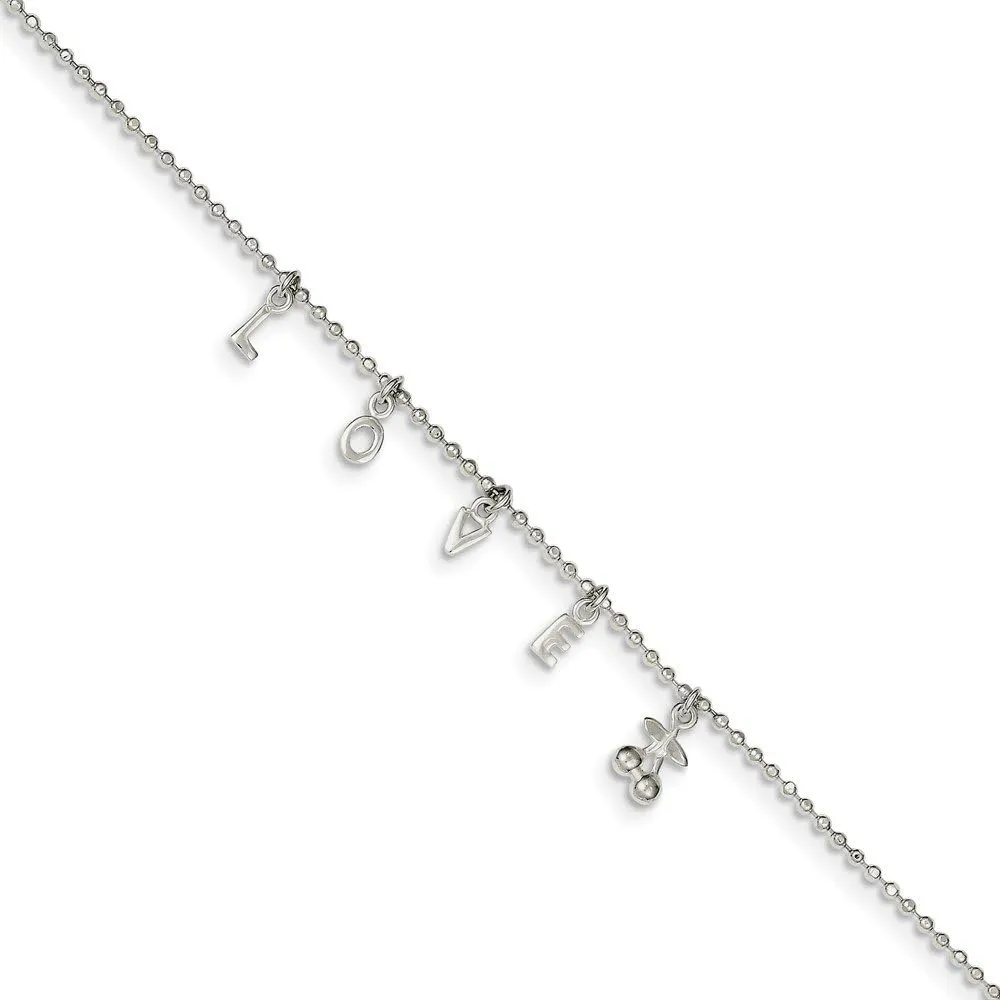 Solid 925 Sterling Silver 10 1 Extension Anklet 10"
