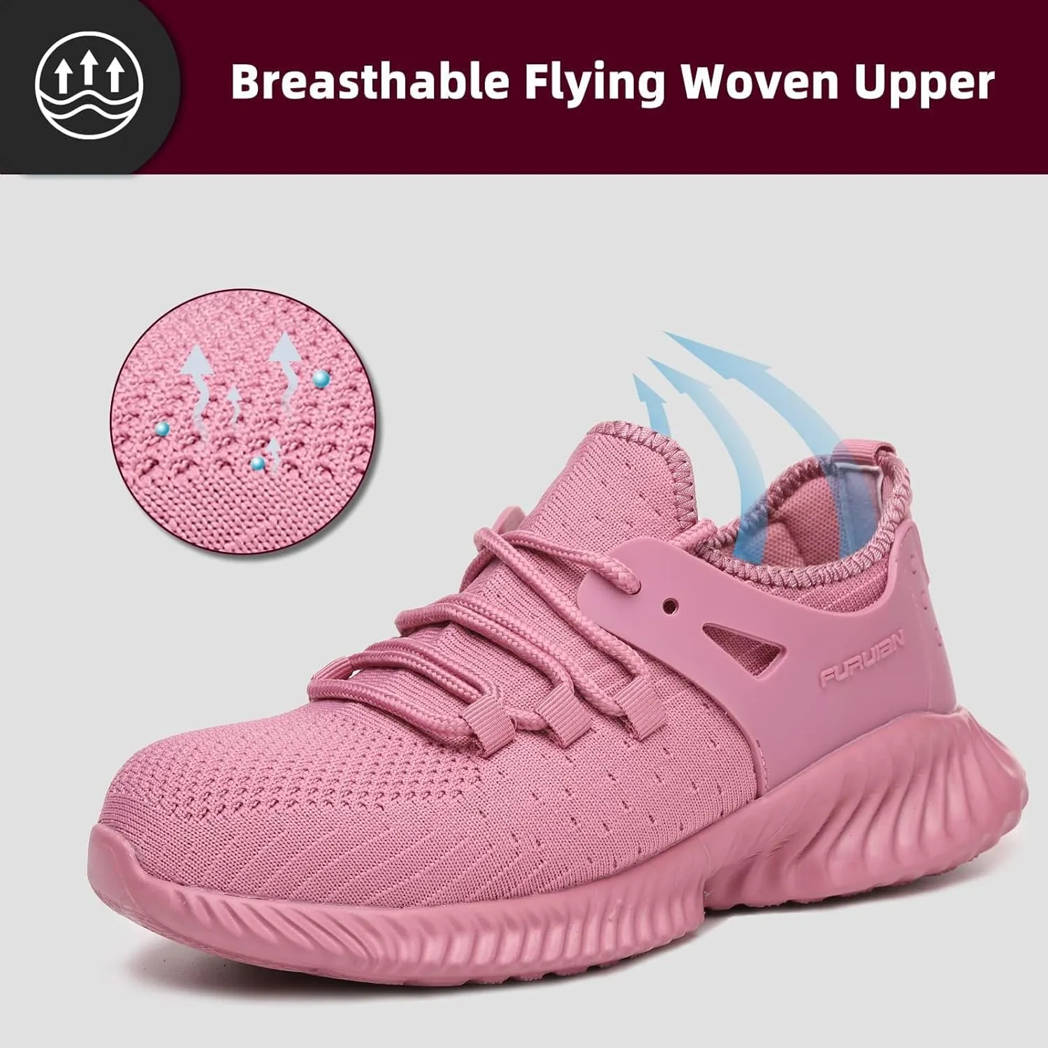 Steel Toe Shoes for Men Comfortable Safety Shoes Non Slip Steel Toe Sneaker