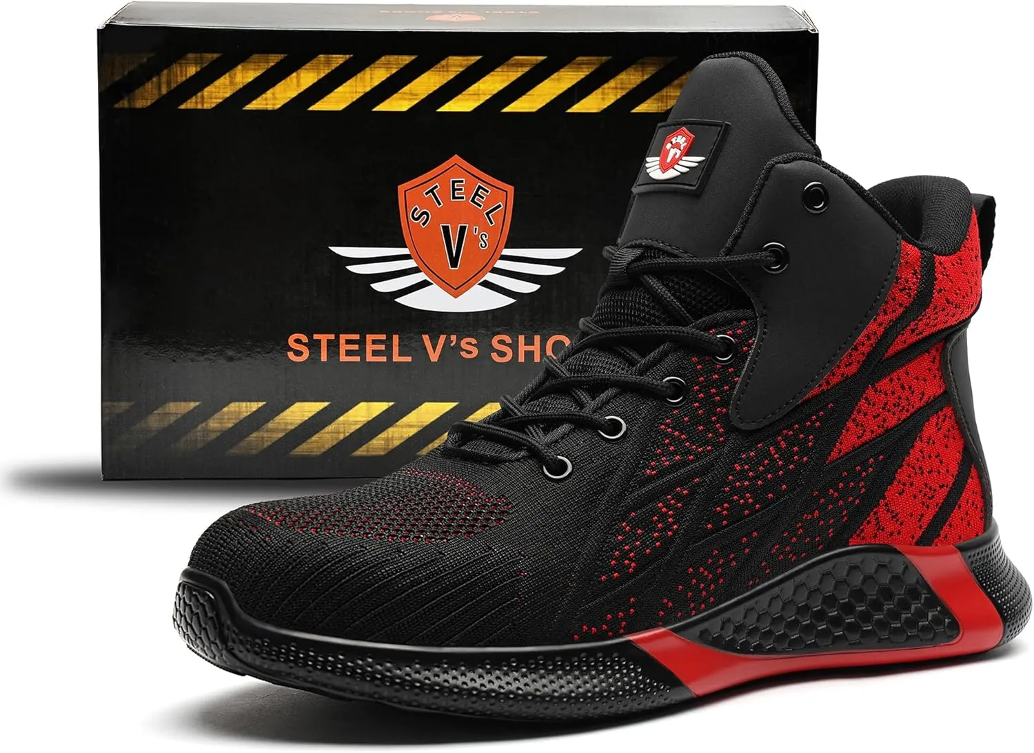 STEEL V's Men & Women Steel-Toe Work Shoes, Composite Toe, Lightweight, Breathable, Durable, Slip-Resistant, Arch Support, Oder Selector, Industrial Athlete, Zapatos de Seguridad para Hombres y Mujer