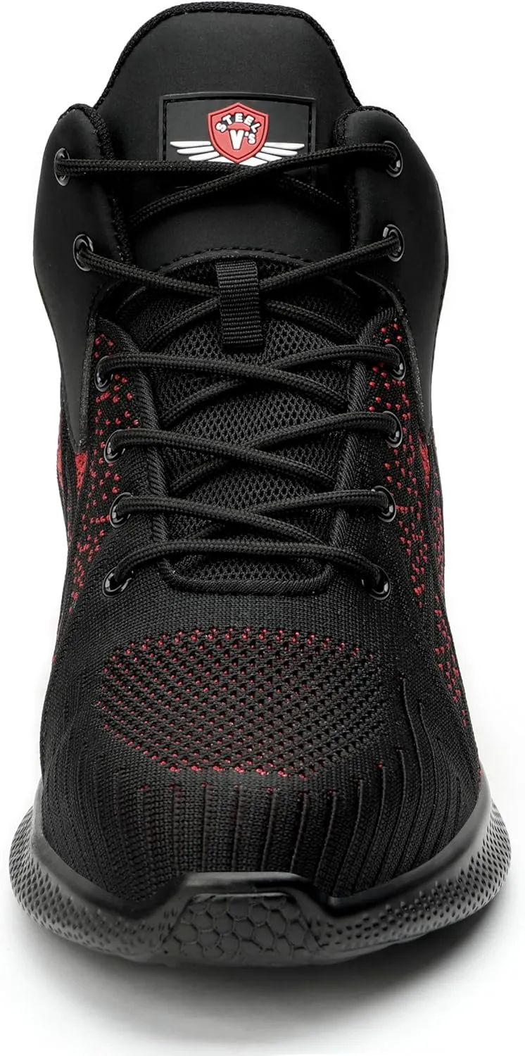 STEEL V's Men & Women Steel-Toe Work Shoes, Composite Toe, Lightweight, Breathable, Durable, Slip-Resistant, Arch Support, Oder Selector, Industrial Athlete, Zapatos de Seguridad para Hombres y Mujer
